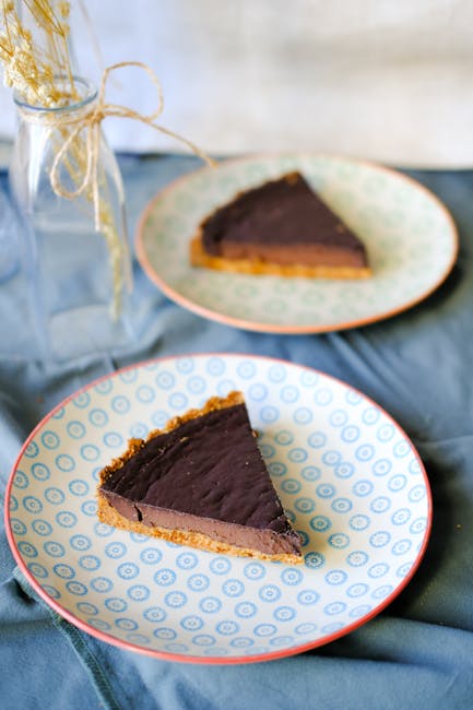 Crostata al cioccolato vegan in pasticceria