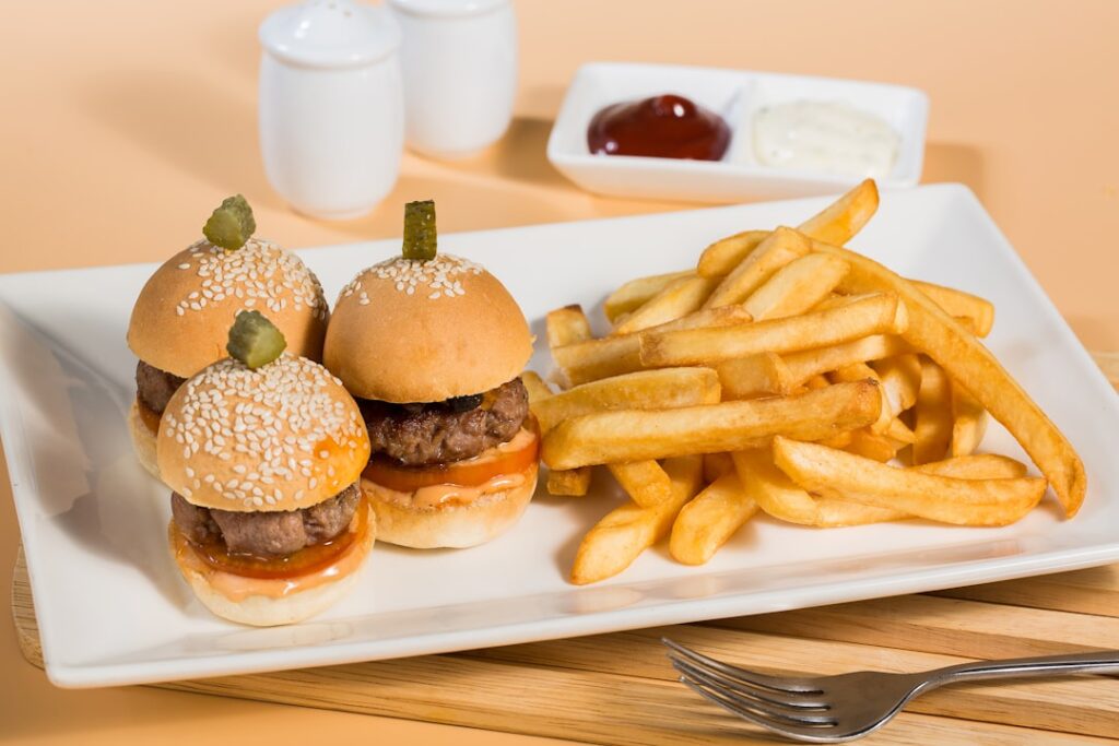 mini burger appena servito