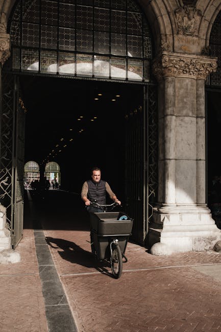 Cargo bike delivering handmade furniture in Amsterdam