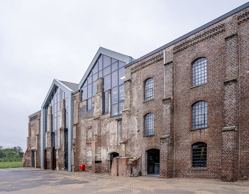 Old industrial warehouse converted into creative studios at NDSM-werf