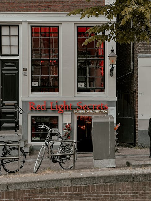 Red Light District street scene at night
