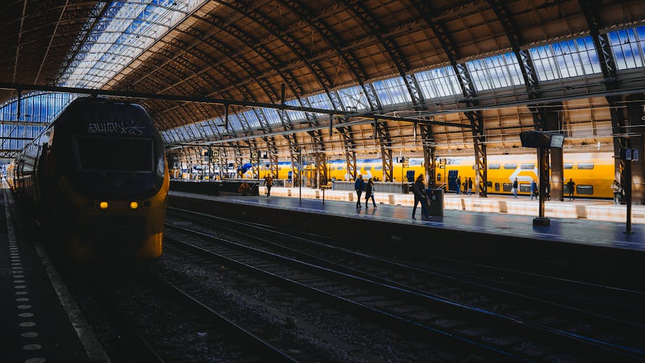 Druk perron op Amsterdam Centraal tijdens spits