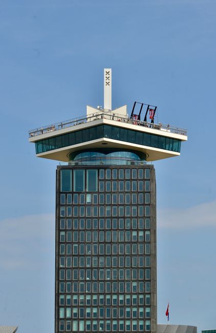 A'DAM Lookout panoramic swing over the edge in Amsterdam Noord