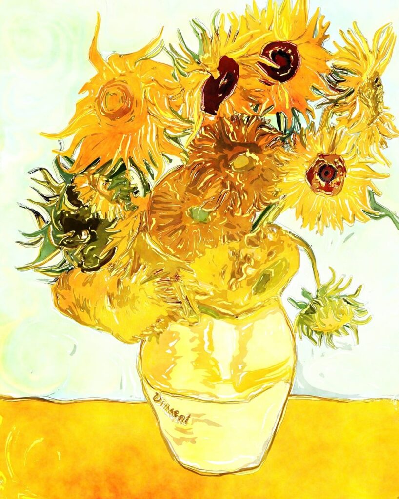 Van Gogh Museum Sunflowers paintings