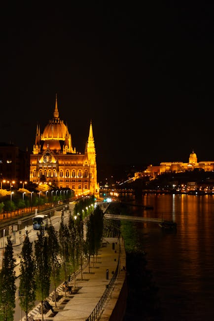 Night Danube cruise view of the Parliament and Buda Castle