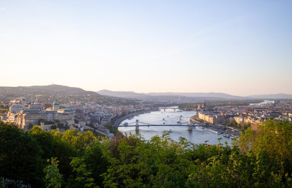 Veduta panoramica di Budapest sul Danubio