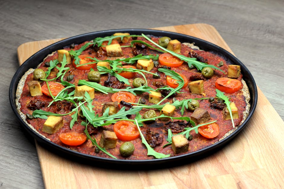 Vegan pizza met cashewkaas bij Plant Base