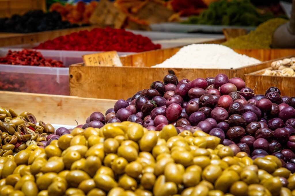 Turkish Market at Maybachufer colorful produce stalls