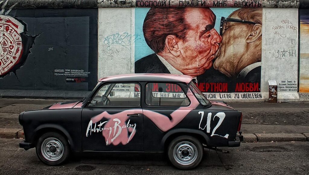 East Side Gallery mural close-up