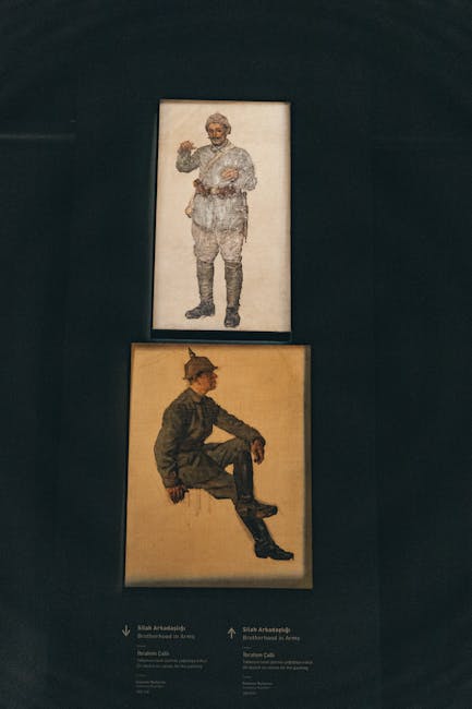 Ausstellung mit Militäruniformen im National War Museum