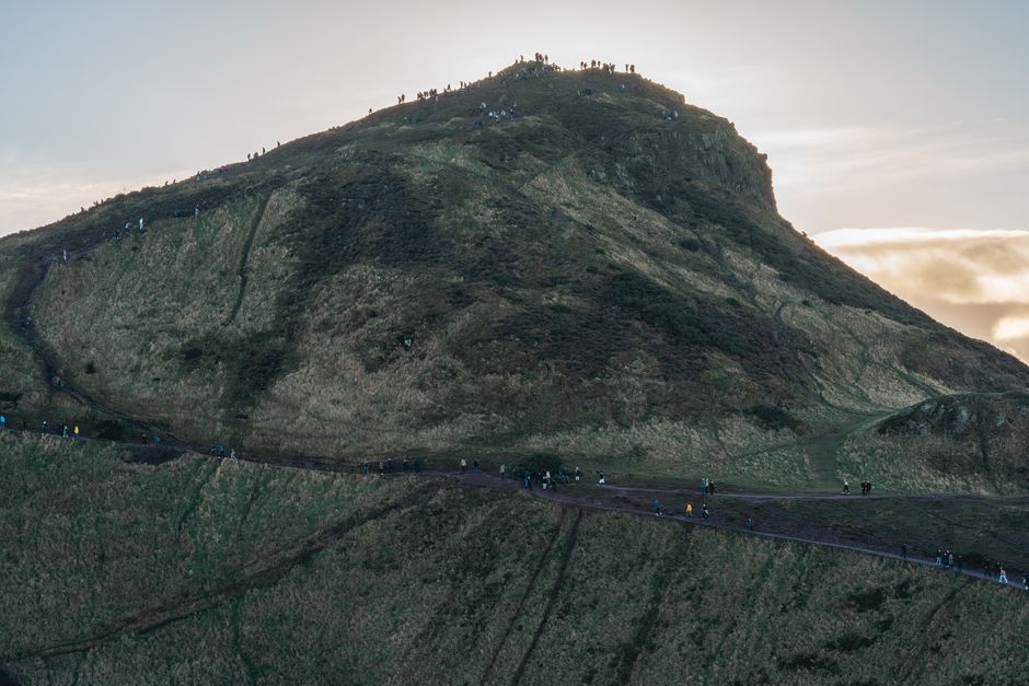 Uitzicht vanaf het wandelpad van Arthur's Seat