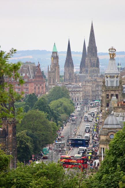 Blick über die Royal Mile in Edinburgh