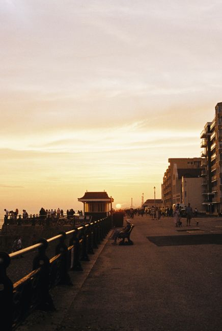 Sunset on Portobello promenade