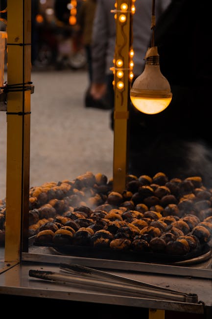 Roasted chestnuts sold near Eminönü harbor