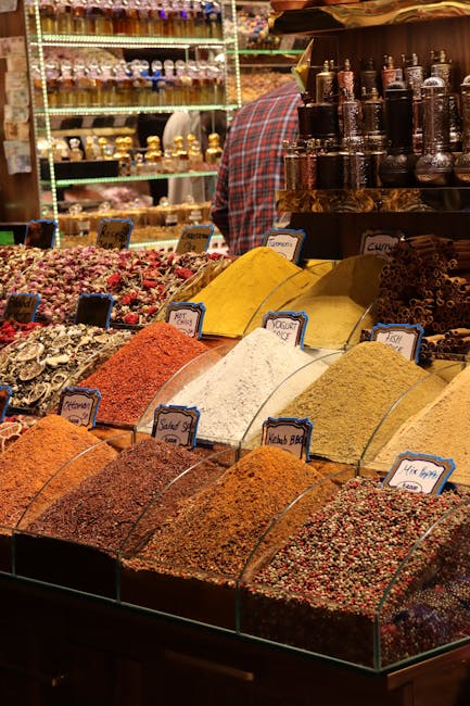 Aromatische Stände im Gewürzbasar