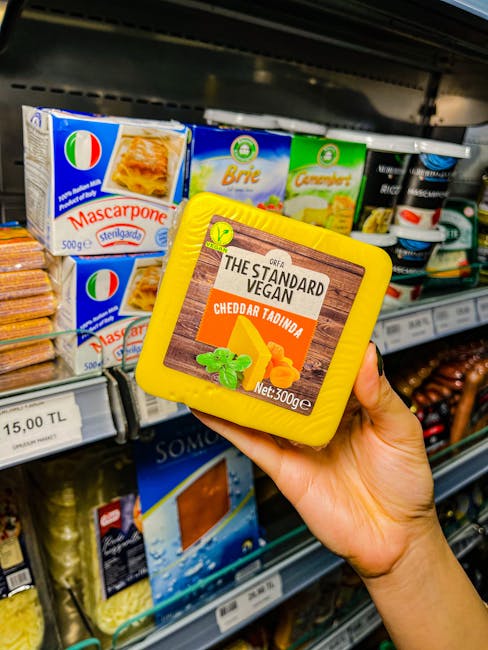 Shelves of vegan grocery products at Bi' Vegan Market in Kadıköy