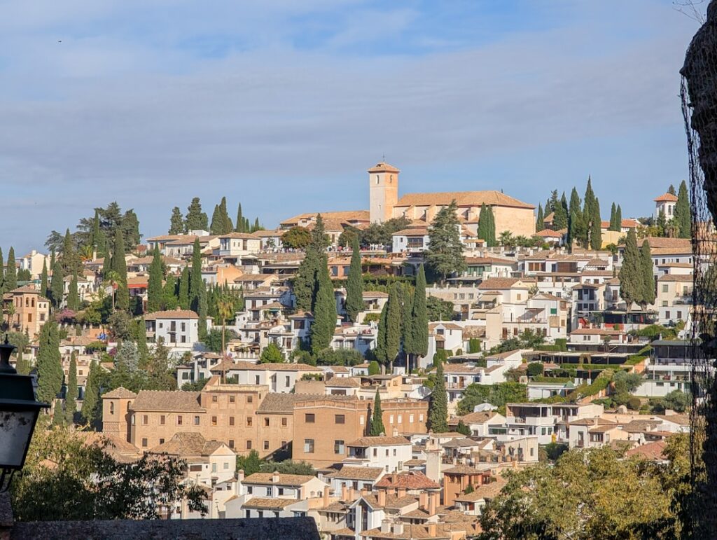 Vista sulla moschea di Süleymaniye dalla collina con tetti della città