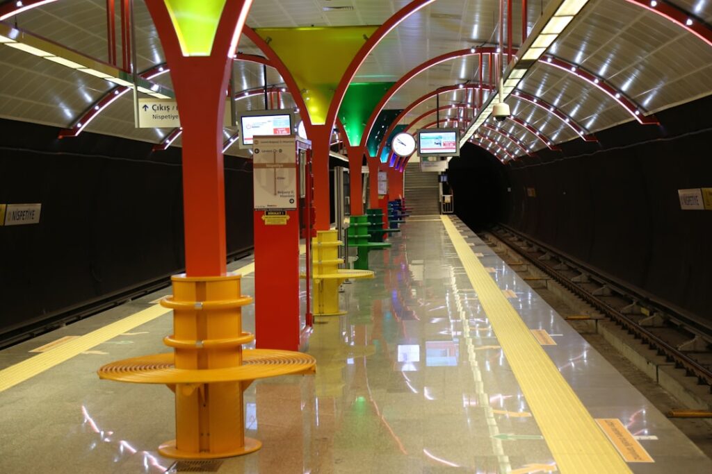Marmaray modern underground platform in Istanbul