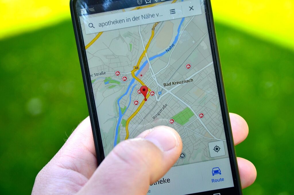 Smartphone showing an Istanbul map with tram lines