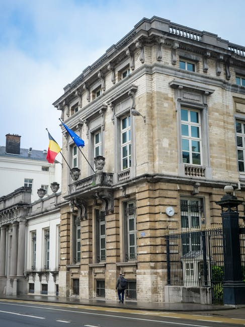 Nowoczesny budynek administracji w Brukseli