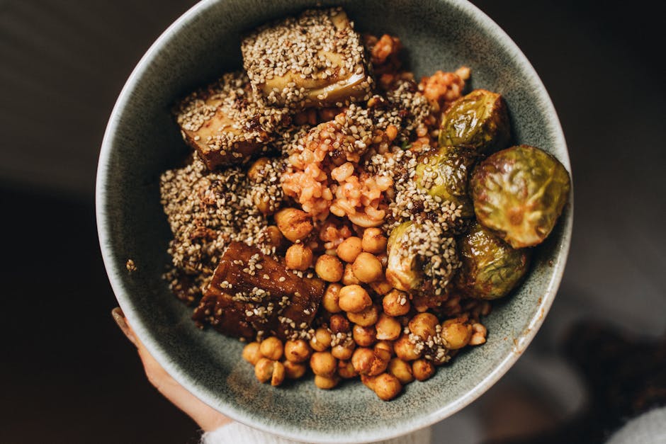 vegan grain bowl at Market EcoCantine in Brussels
