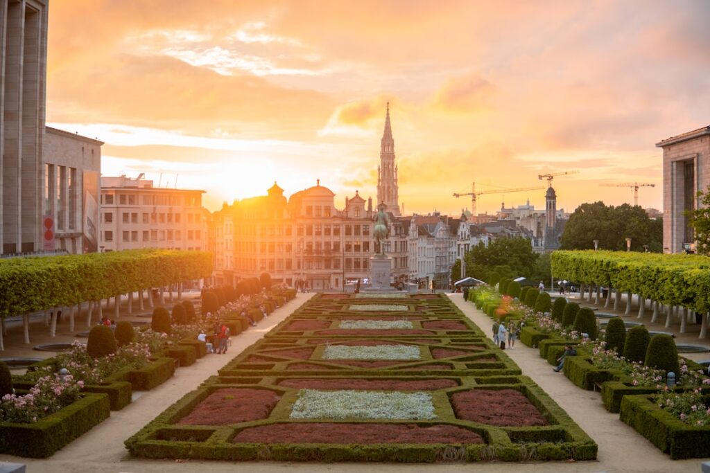 Panoramablick auf das Mont des Arts in Brüssel