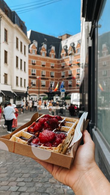 Belgische Waffeln von Maison Dandoy Nahaufnahme