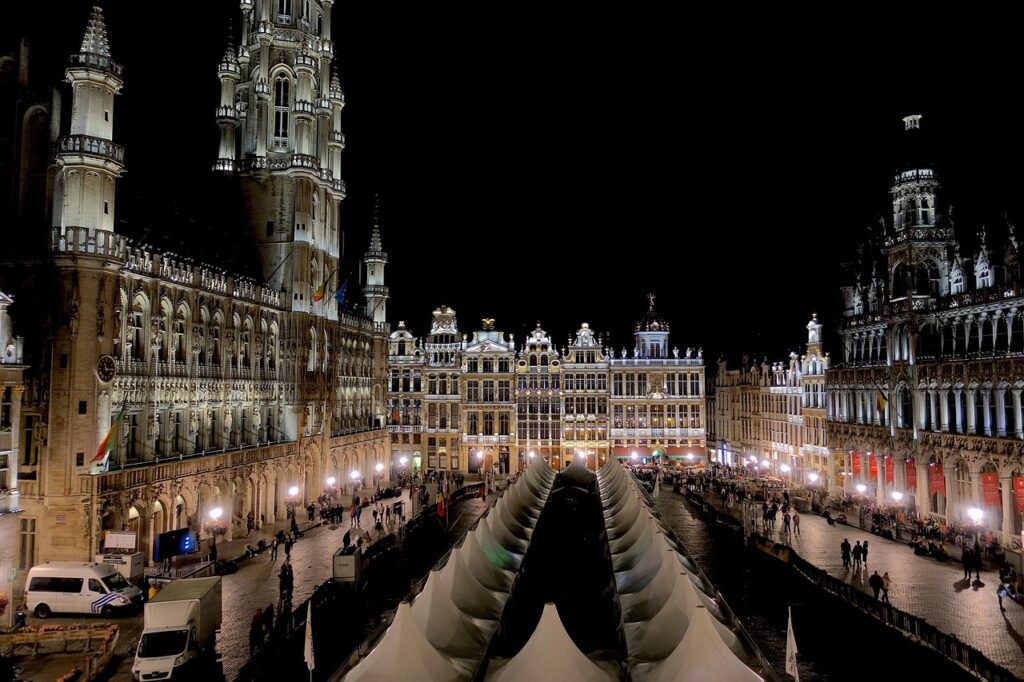 Grand-Place bei goldenem Licht