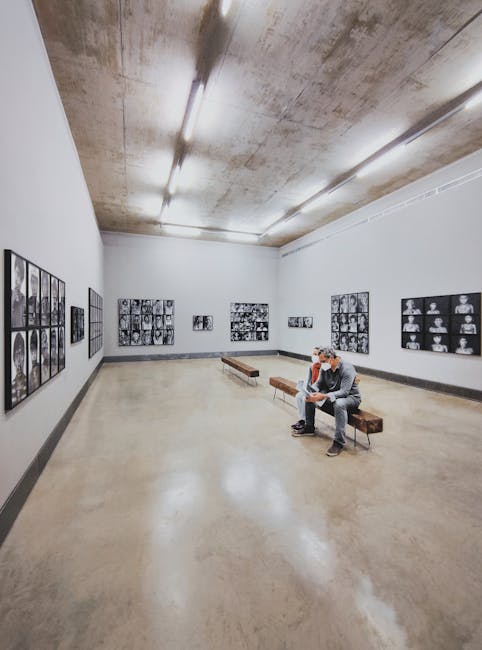 Black-and-white exhibition interior at the Charles Nègre Photography Museum