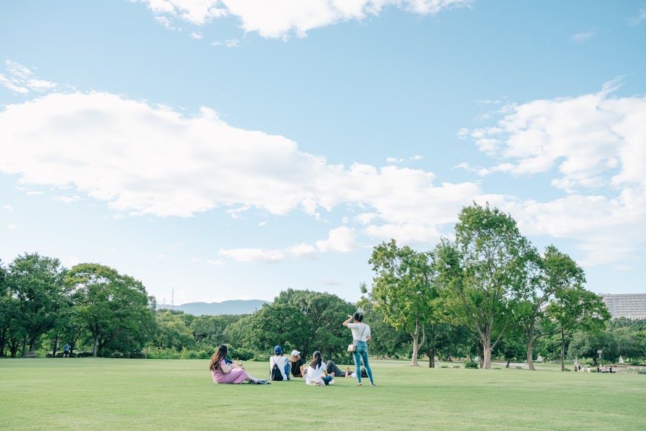 picnic in famiglia al parco di Cimiez