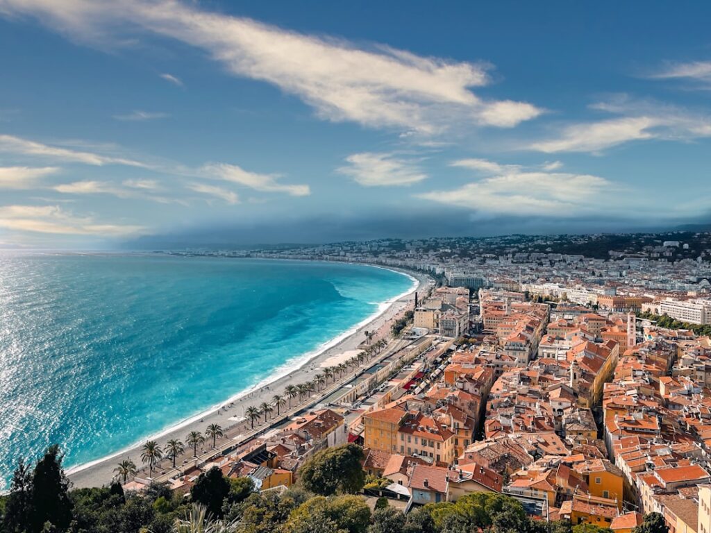 Promenade des Anglais, Nice, kustlijn