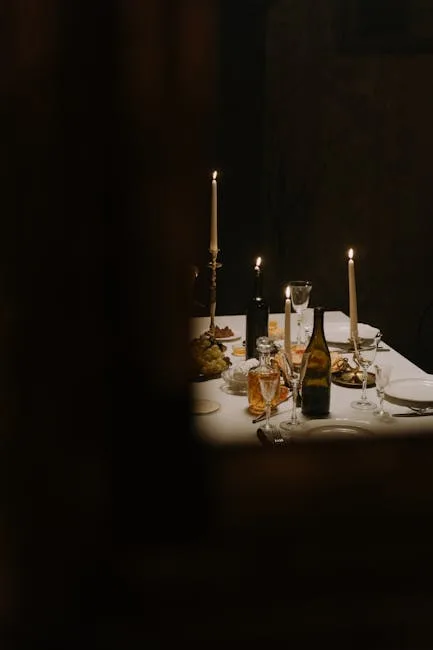 Stolik przy świecach w osterii, romantyczna atmosfera