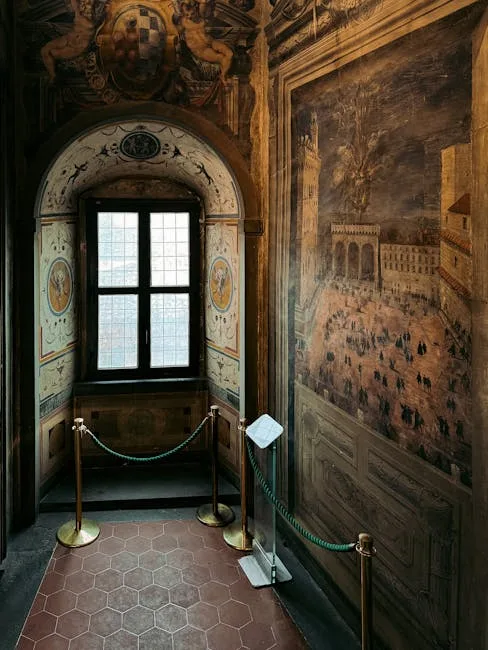 Wnętrza Palazzo Blu z freskami
