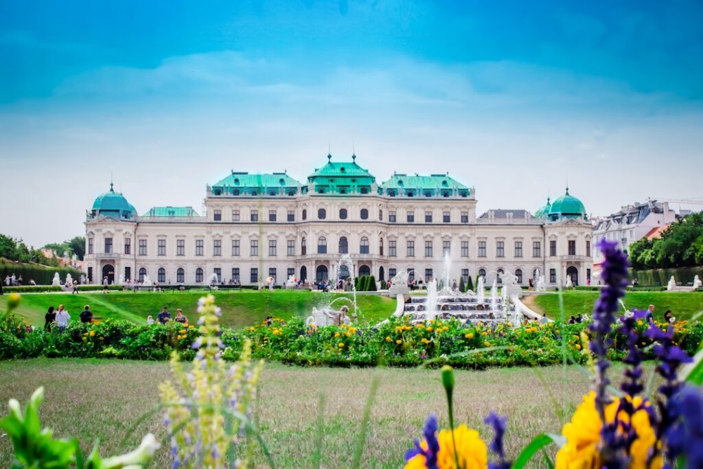 Schönbrunn Palace gardens in spring