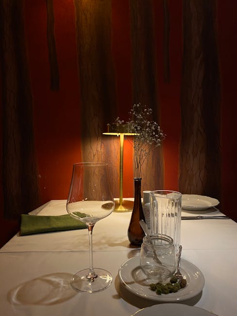Interieur van een hoogstaand plantaardig restaurant in Wenen