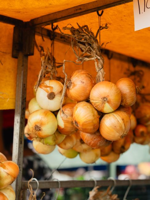 Pissaladière met gekarameliseerde ui op Marché Forville