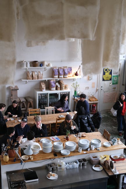 Atelier September cafe interior with natural light and brunch dishes