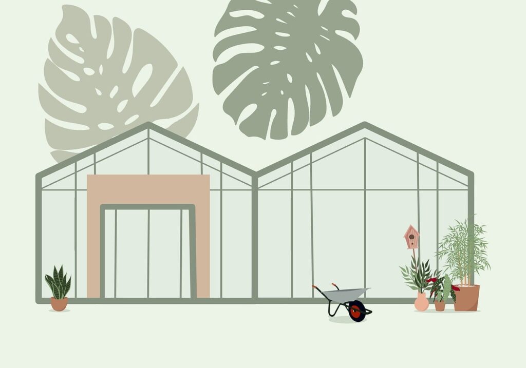 Weelderige planten en bezoekers in de botanische tuin