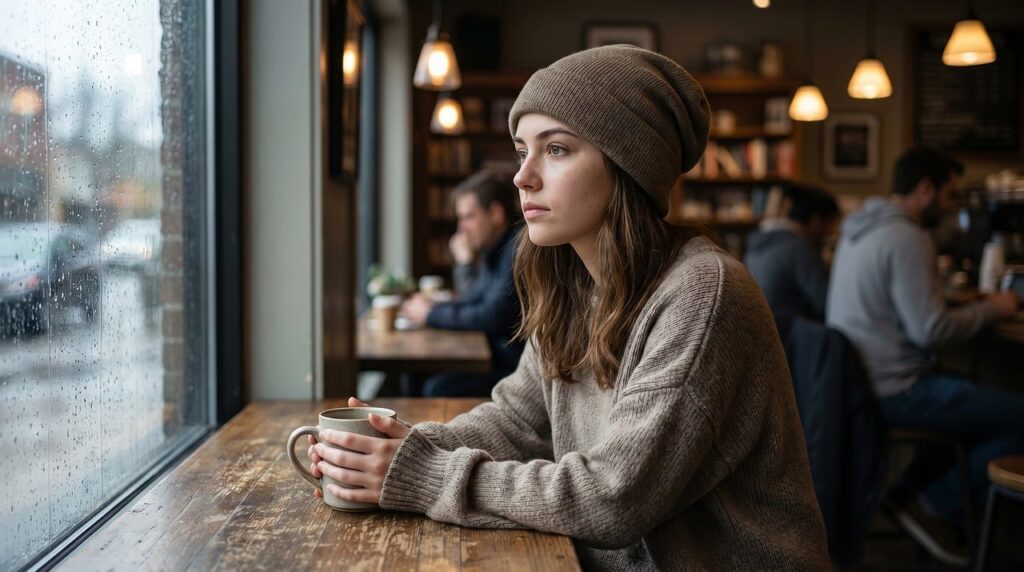 Binnencafé en museum tijdens een regenachtige dag in Kopenhagen