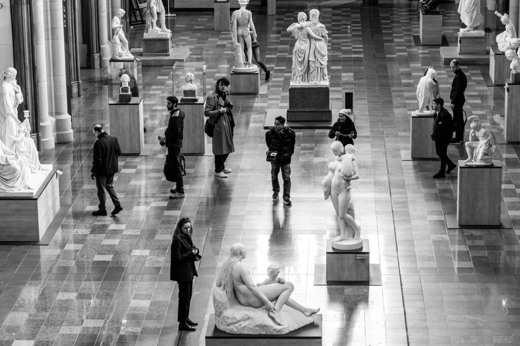 Glyptoteket wintertuin met café en klassieke beelden