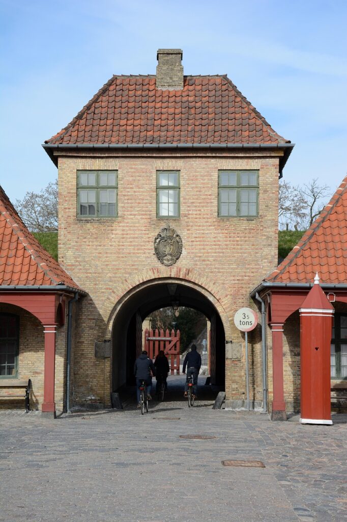 Kastellet stervormige vesting en grachten