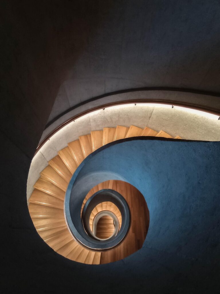 Interieur van Rundetaarn met spiraalhelling