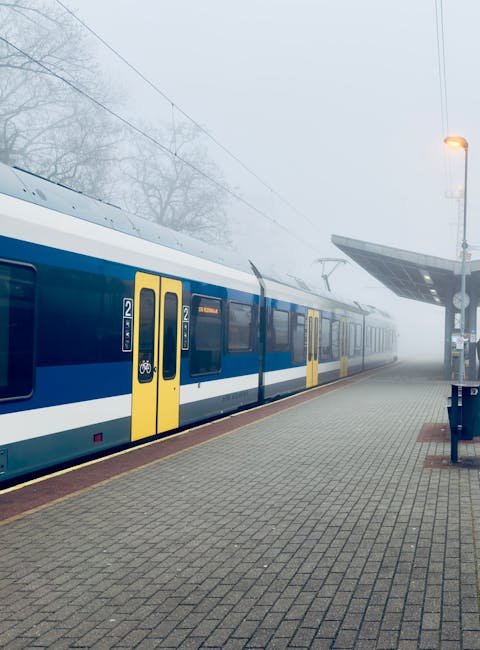 Valby Station commuter platform in the early morning