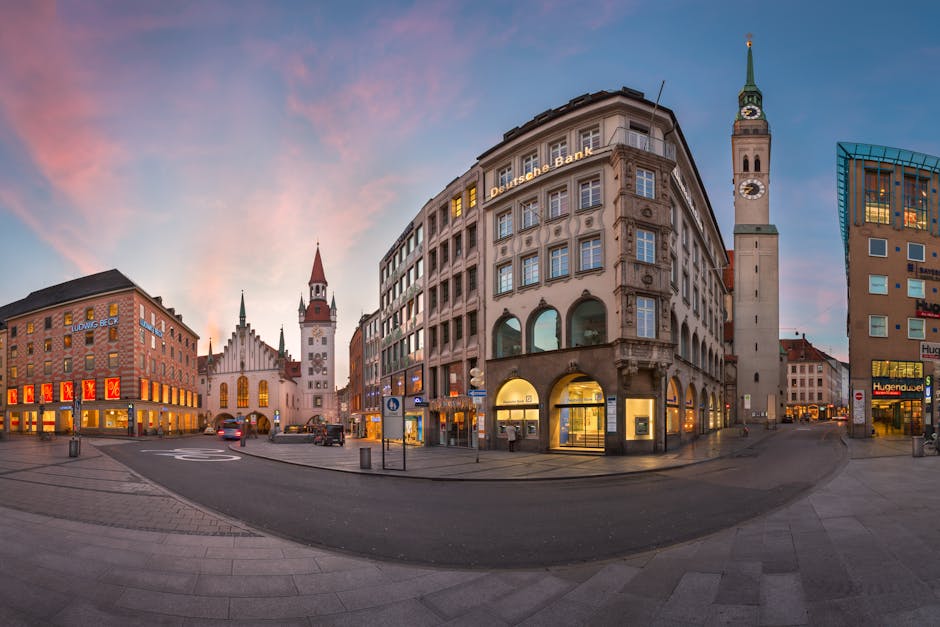 Deutsche Bank branch entrance at Marienplatz, Munich