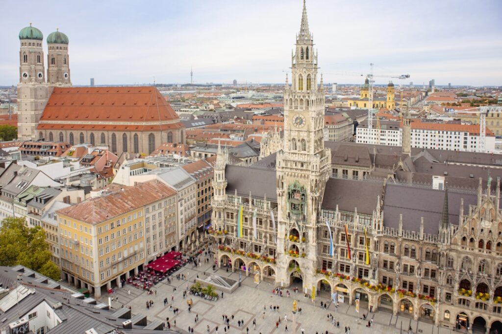 Marienplatz square with Frauenkirche in the background
