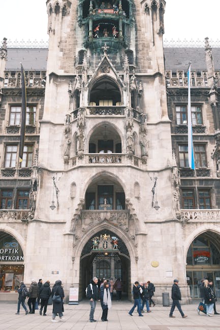 Neues Rathaus interior ticket counter at Marienplatz