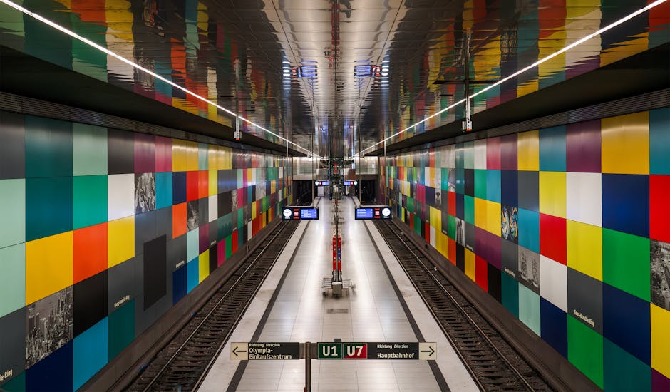Modern U‑Bahn platform in Munich