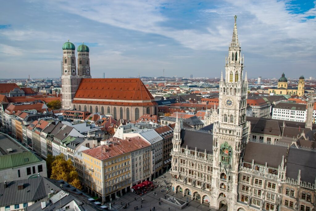 Marienplatz square with Munich New Town Hall