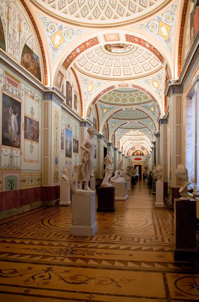 Exterior view of the State Hermitage Museum near Admiralteyskaya station