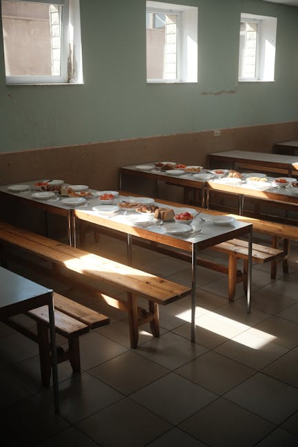 interior of a local Russian cafeteria serving budget meals
